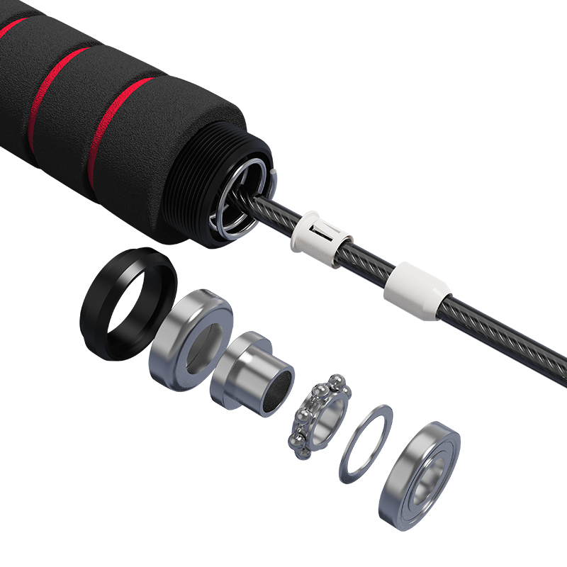 TS-2 Dây nhảy tay cầm xốp 5 khe dành cho người lớn