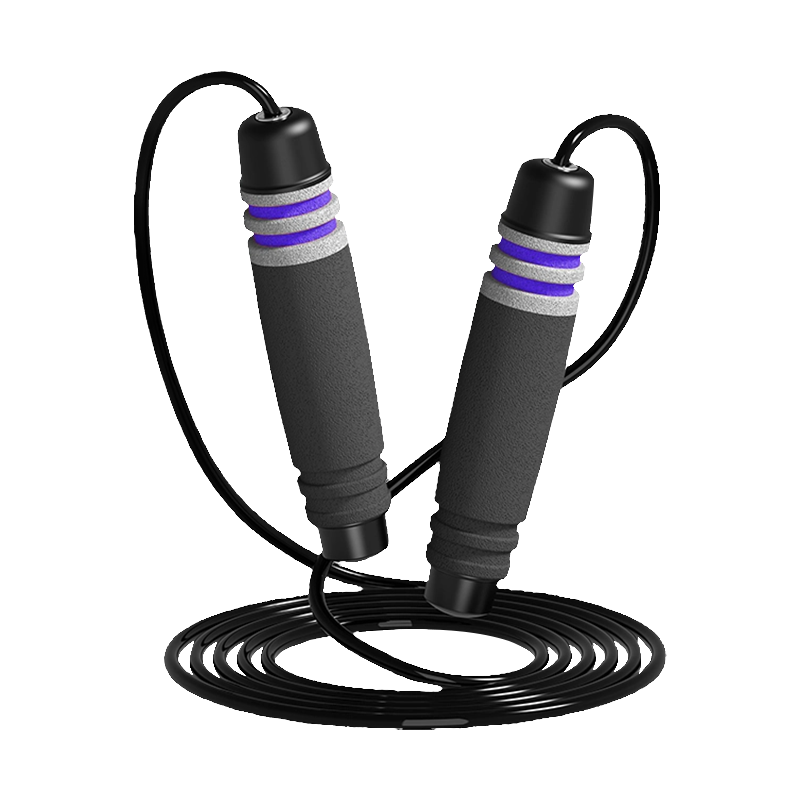 TS-3 Màu đầu đơn/7 rãnh Hình trống Dây nhảy có tay cầm xốp cho người lớn