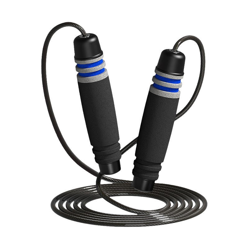 TS-3 Màu đầu đơn/7 rãnh Hình trống Dây nhảy có tay cầm xốp cho người lớn