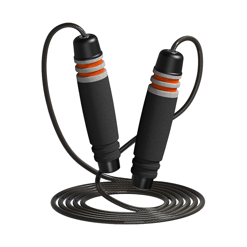 TS-3 Màu đầu đơn/7 rãnh Hình trống Dây nhảy có tay cầm xốp cho người lớn