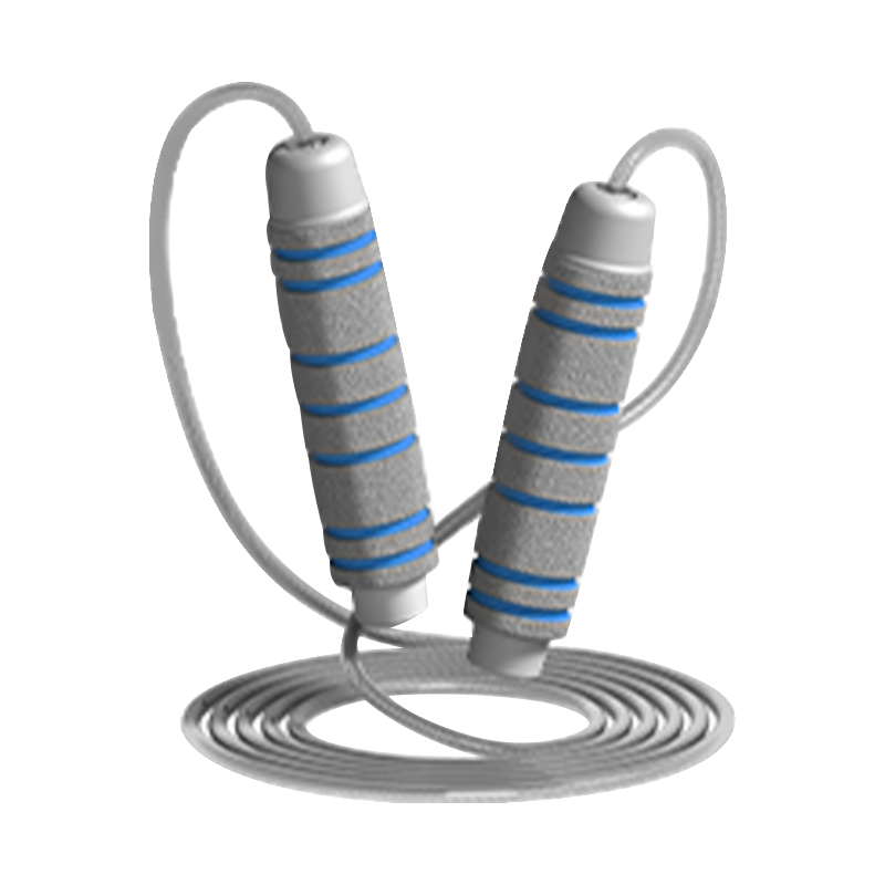 TS-3 Màu đầu đơn/7 rãnh Hình trống Dây nhảy có tay cầm xốp cho người lớn