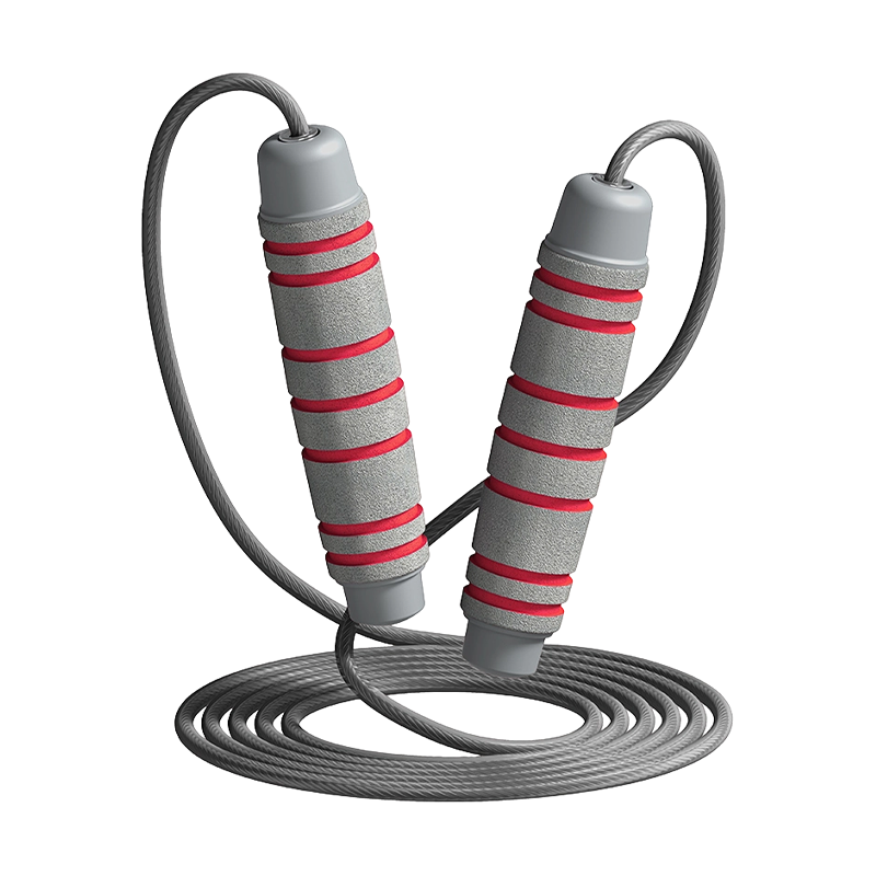 TS-3 Màu đầu đơn/7 rãnh Hình trống Dây nhảy có tay cầm xốp cho người lớn