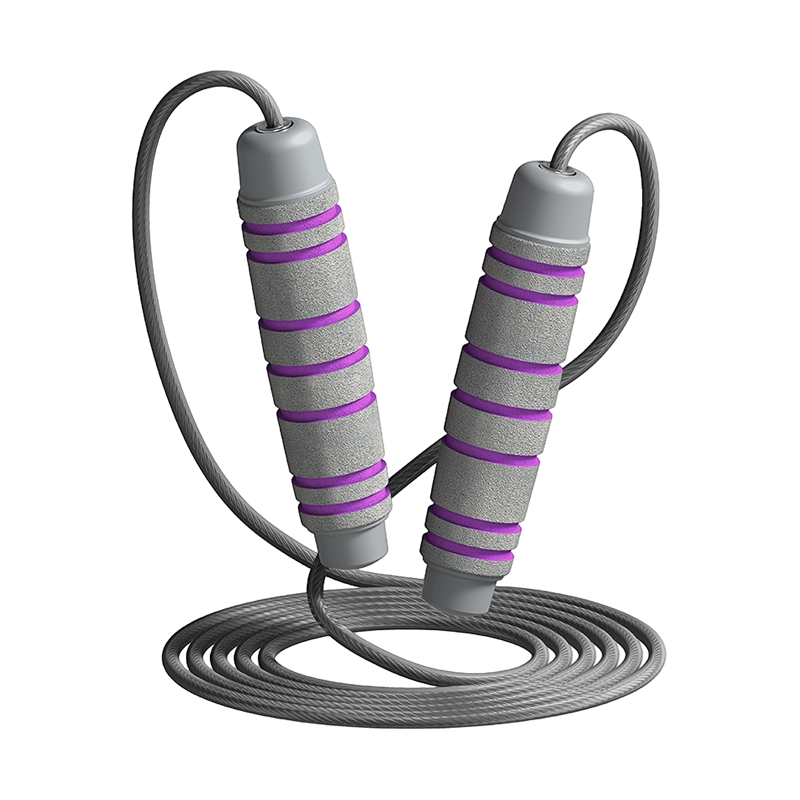 TS-3 Màu đầu đơn/7 rãnh Hình trống Dây nhảy có tay cầm xốp cho người lớn