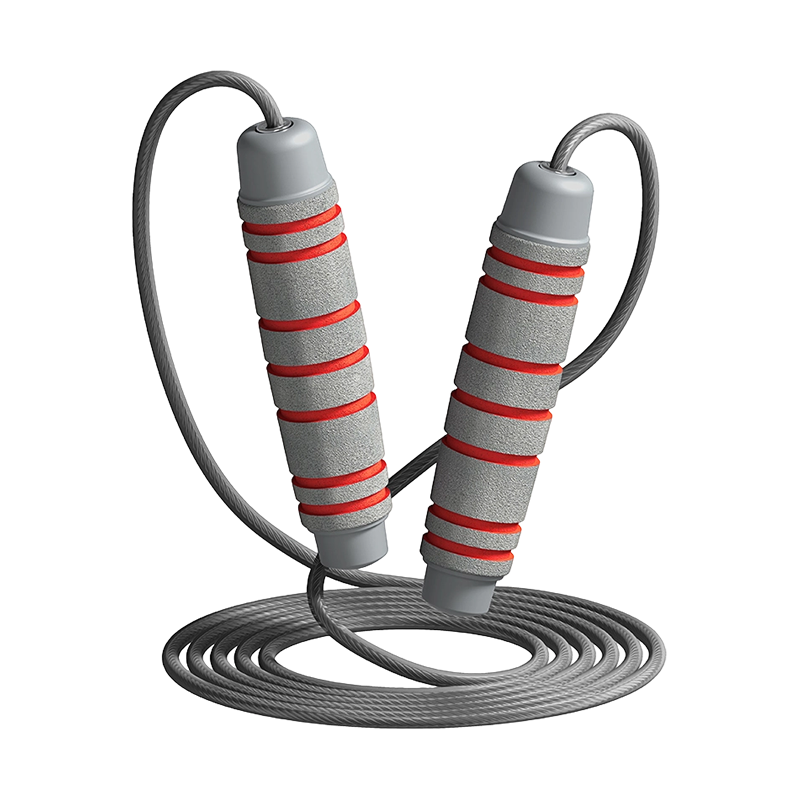 TS-3 Màu đầu đơn/7 rãnh Hình trống Dây nhảy có tay cầm xốp cho người lớn