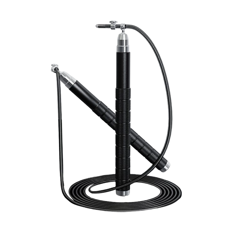 TS-12 Dây nhảy đua có tay cầm bằng nhôm màu đen và trắng